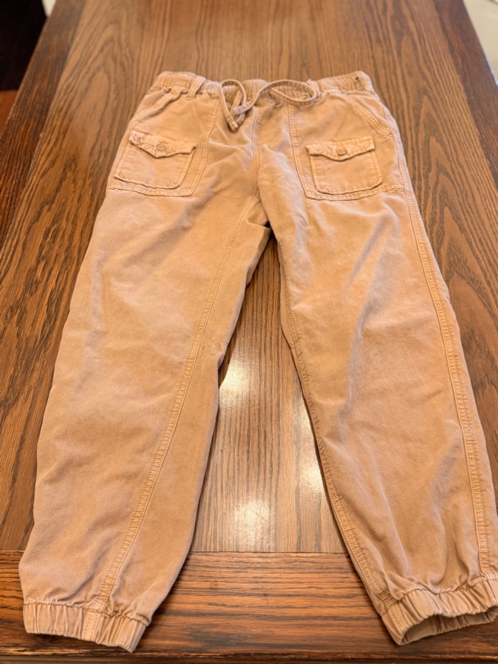 Casual Drawstring Jogger cargo Pants in tan